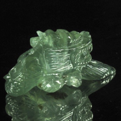 KG-028 Very Nice Hand carved genuine natural Prehnite Dragon Naga gem Gemstone Statue